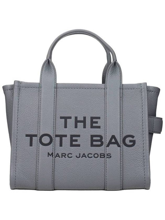 Logo Mini Leather Tote Bag Gray - MARC JACOBS - BALAAN 1