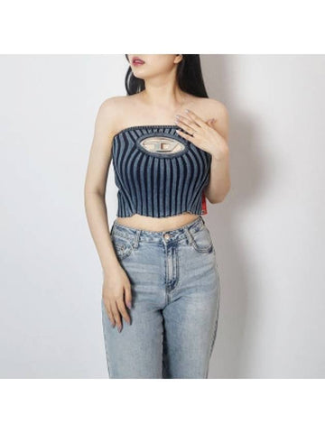 24SS Women's T CLARKSVILLE Tube Top A057700HEAS81E Blue - DIESEL - BALAAN 1