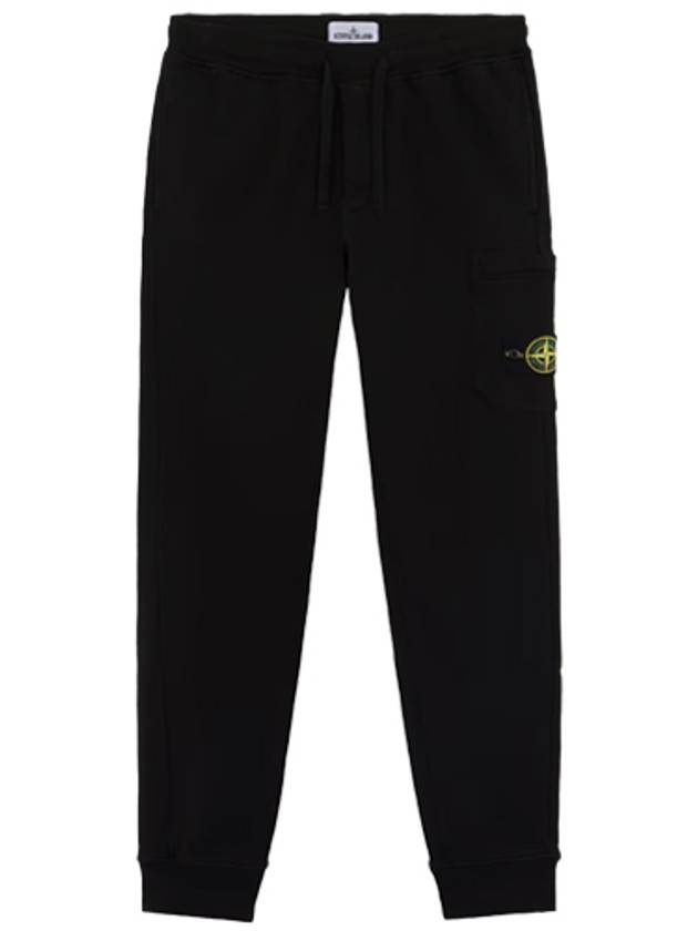 Wappen Patch Cotton Track Pants Black - STONE ISLAND - BALAAN 2