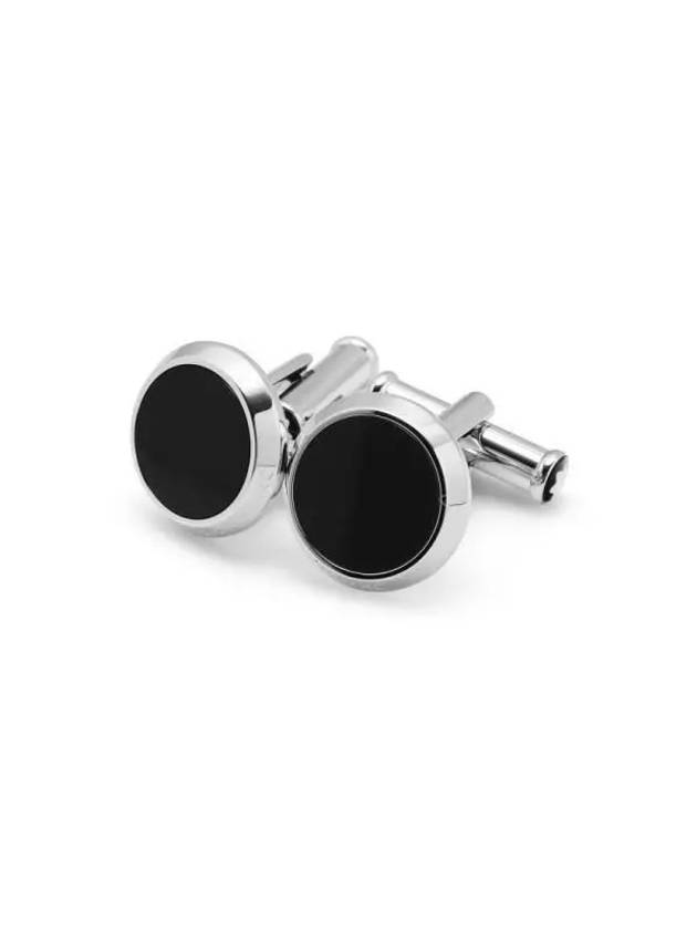 Meisterstuck Cufflinks Silver Black - MONTBLANC - BALAAN 6