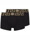 Men's Greca Border Draws 2 Pack Briefs Black - VERSACE - BALAAN 2