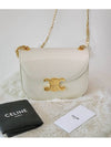 Teen Chain Besace Triomphe Shiny Calfskin Cross Bag Rice - CELINE - BALAAN 3