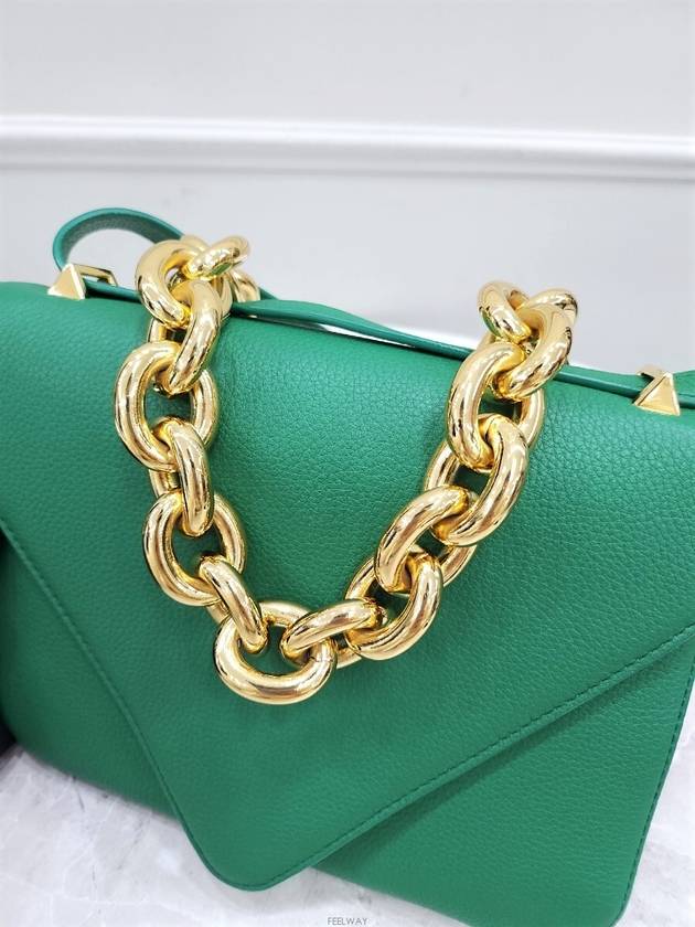 Lux You Mount Green Leather Shoulder Bag - BOTTEGA VENETA - BALAAN 4