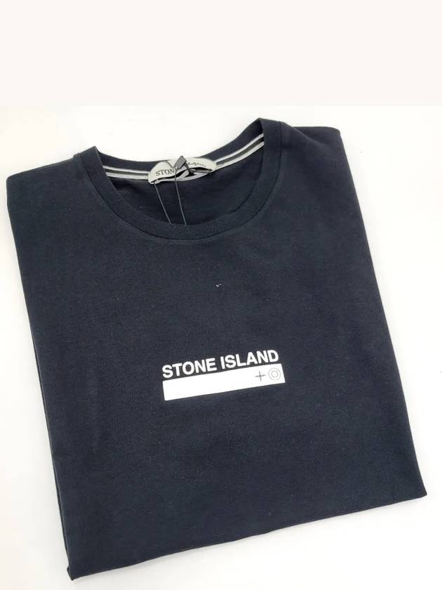 Small Rubber Logo Patch Short Sleeve T-Shirt Black - STONE ISLAND - BALAAN 3