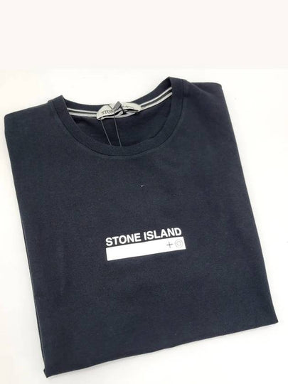 Small Rubber Logo Patch Short Sleeve T-Shirt Black - STONE ISLAND - BALAAN 2