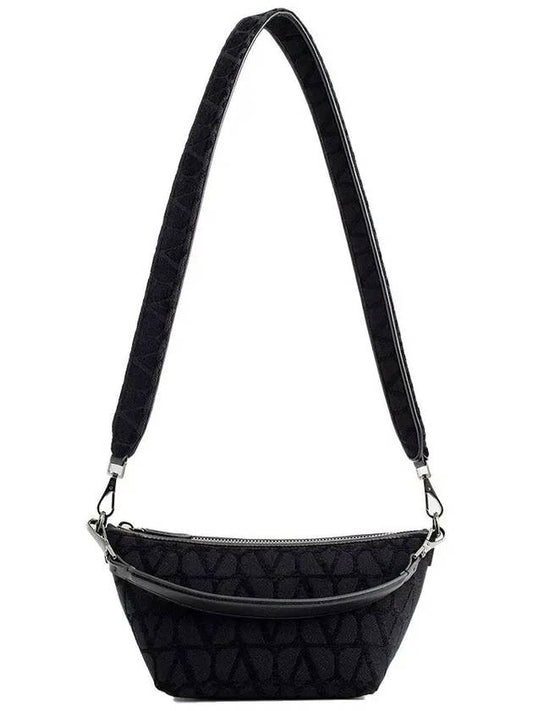 Iconographe Cotton Shoulder Bag Black - VALENTINO - BALAAN 2