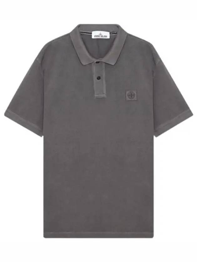 Pigment Dye Logo Patch Polo T Shirt Men s Collar - STONE ISLAND - BALAAN 1