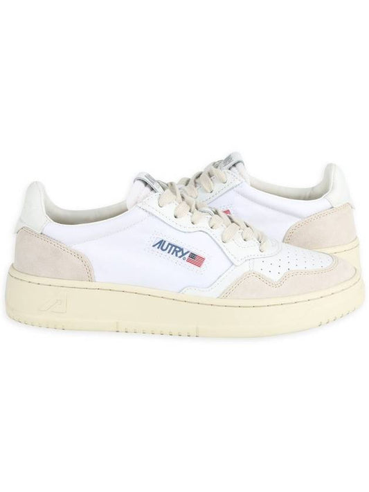 Women's Medalist Suede Nylon Low Top Sneakers White - AUTRY - BALAAN 2