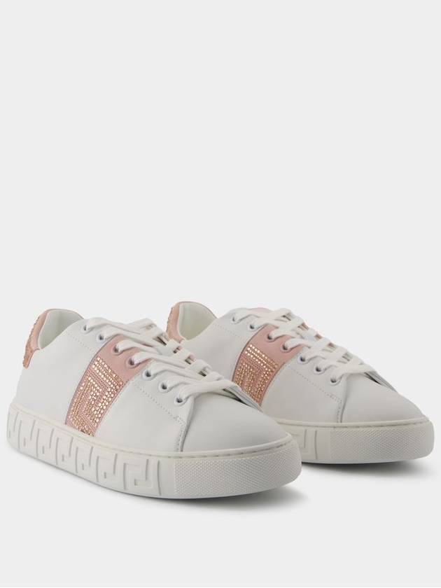 Sneakers - Versace - Cotton - White/Pink - VERSACE - BALAAN 2