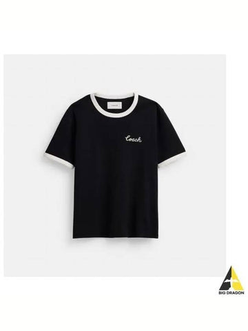 Signature Ringer T Shirt CS612 BLK - COACH - BALAAN 1