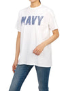 Navy short sleeve t shirt white - WILD DONKEY - BALAAN 5