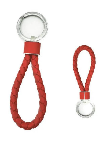 Intrecciato Leather Key Holder Red - BOTTEGA VENETA - BALAAN 2