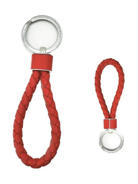 Intrecciato Leather Key Holder Red - BOTTEGA VENETA - BALAAN 2