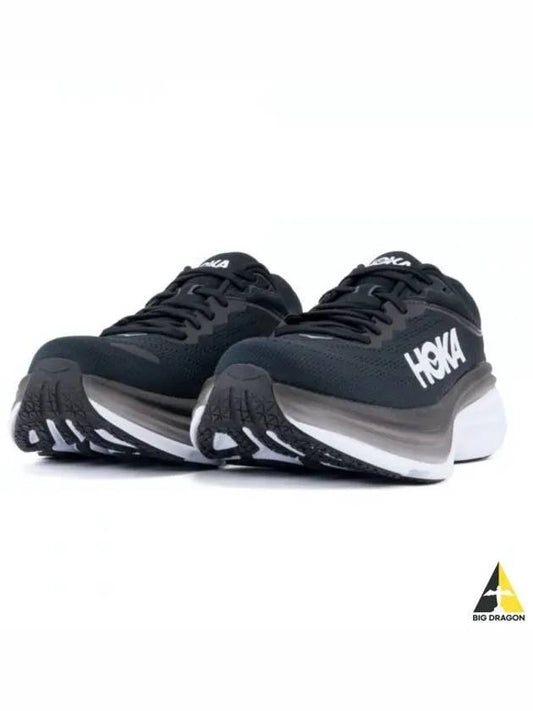 Men's Bondi 8 Low Top Sneakers Black - HOKA ONE ONE - BALAAN 2