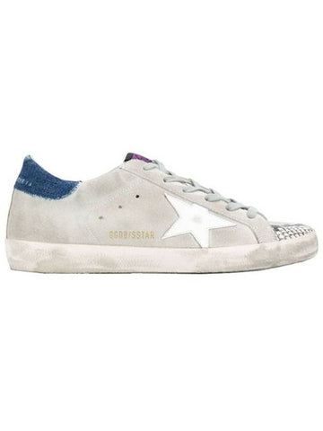 Superstar Suede Low Sneakers Blue White - GOLDEN GOOSE - BALAAN 1