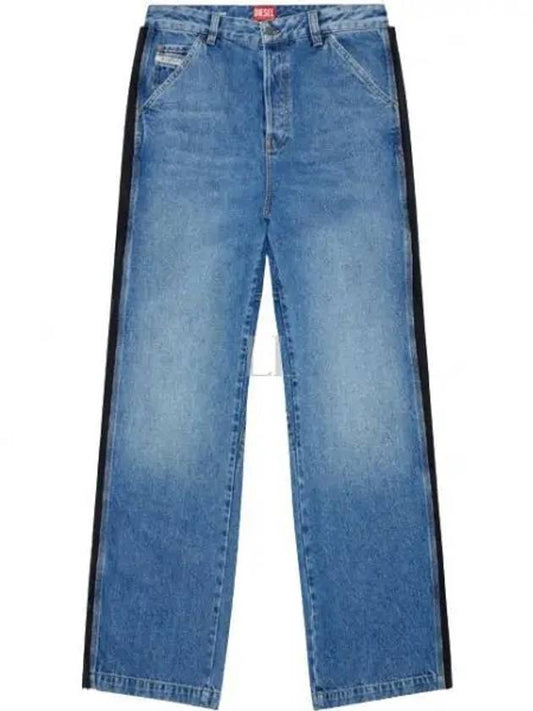 D-Livery Mid-Rise Straight Leg Jeans Blue - DIESEL - BALAAN 2