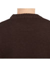 Crew Neck Wool Knit Top Brown - TEN C - BALAAN 8