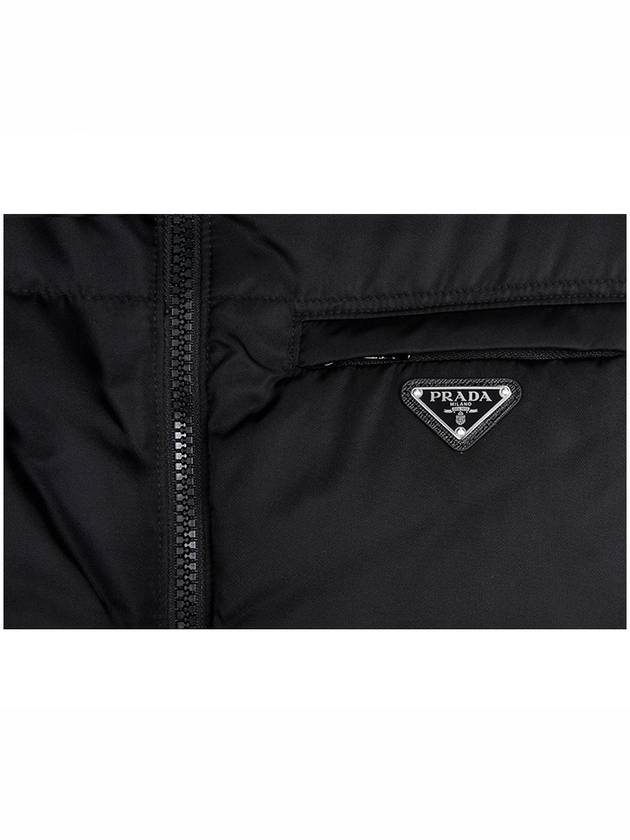 Medium-Length Re-Nylon Reversible Down Padded Jacket Black - PRADA - BALAAN 8