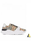 Vintage Check And Leather Sneakers White Archive Beige - BURBERRY - BALAAN 2