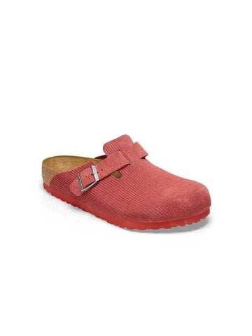 Boston BS Suede Mules 04 Burnt Pink - BIRKENSTOCK - BALAAN 1