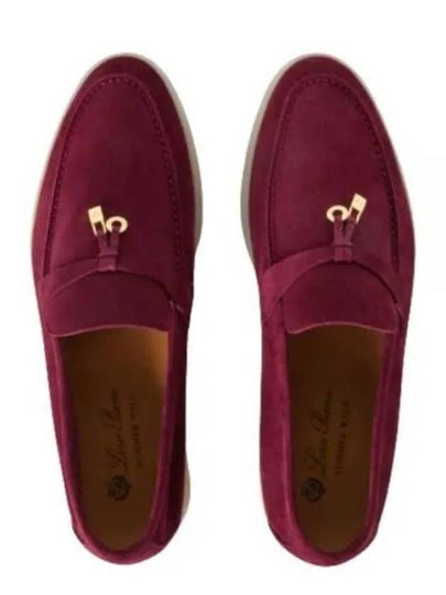 Summer Charms Walk Suede Loafers Purple - LORO PIANA - BALAAN 2