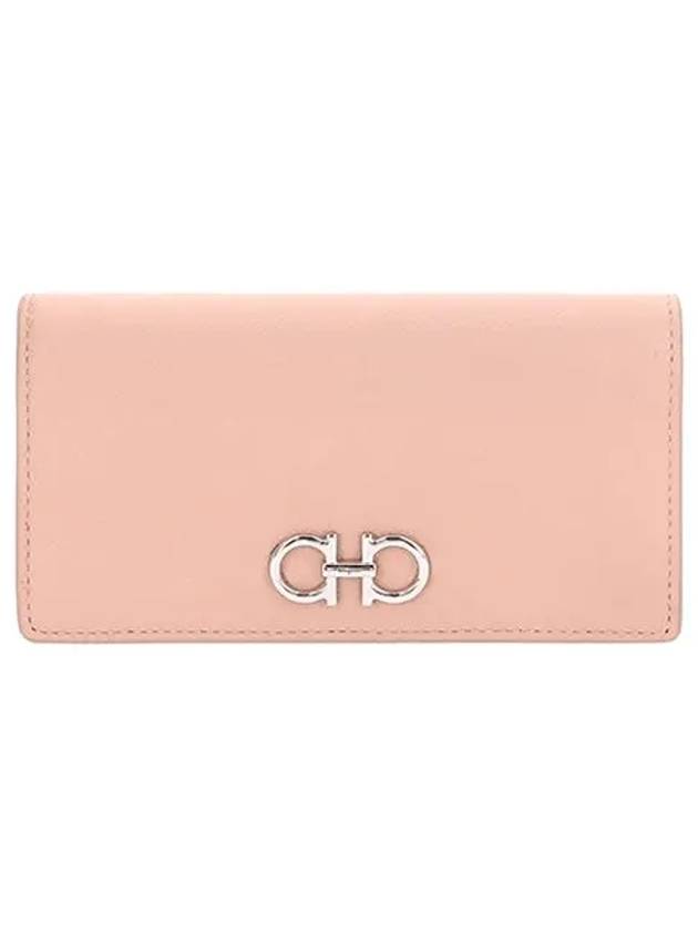 Gancini Continental Long Wallet Pink - SALVATORE FERRAGAMO - BALAAN 6