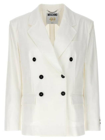 Suit Jacket A050304200001 White - MOSCHINO - BALAAN 1