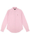 Button Front Oxford Women Shirt Pink PO MS5 - POLO RALPH LAUREN - BALAAN 1