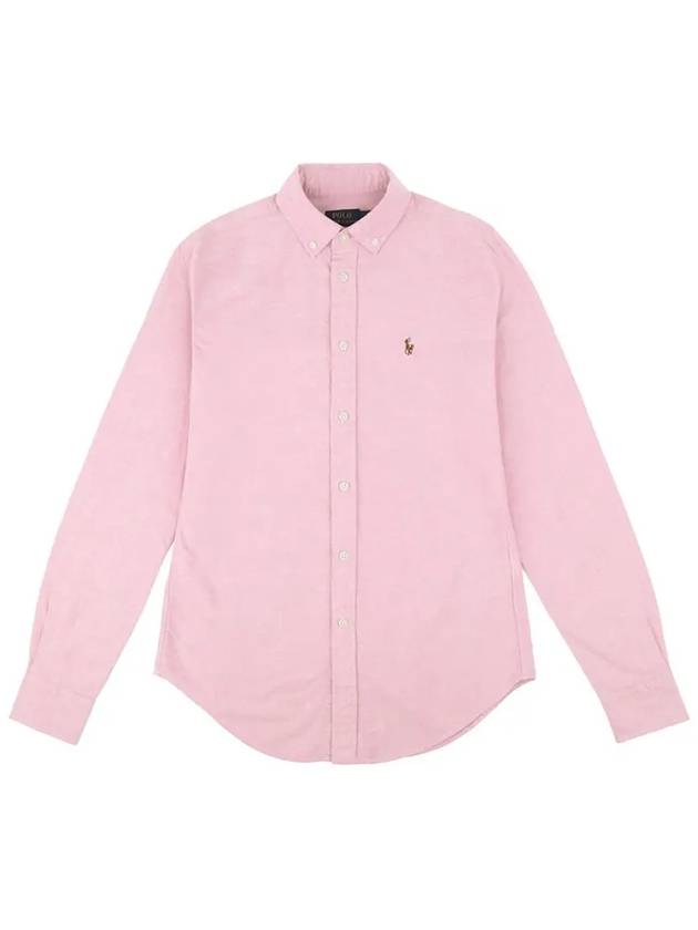 Button Front Oxford Women Shirt Pink PO MS5 - POLO RALPH LAUREN - BALAAN 1