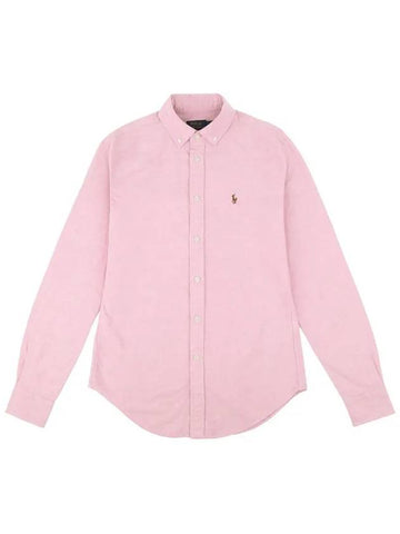 Button Front Oxford Women Shirt Pink PO MS5 - POLO RALPH LAUREN - BALAAN 1