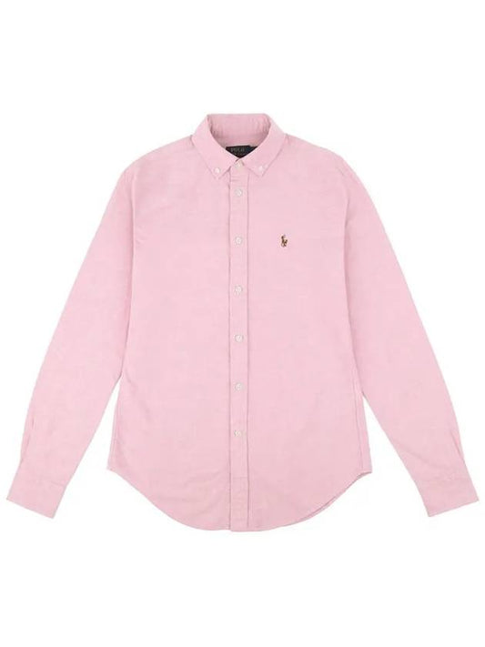 Button Front Oxford Women Shirt Pink PO MS5 - POLO RALPH LAUREN - BALAAN 2