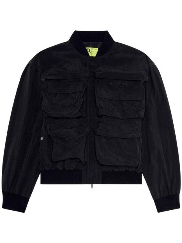 J-Stain Short Bomber Jacket Black - DIESEL - BALAAN 2