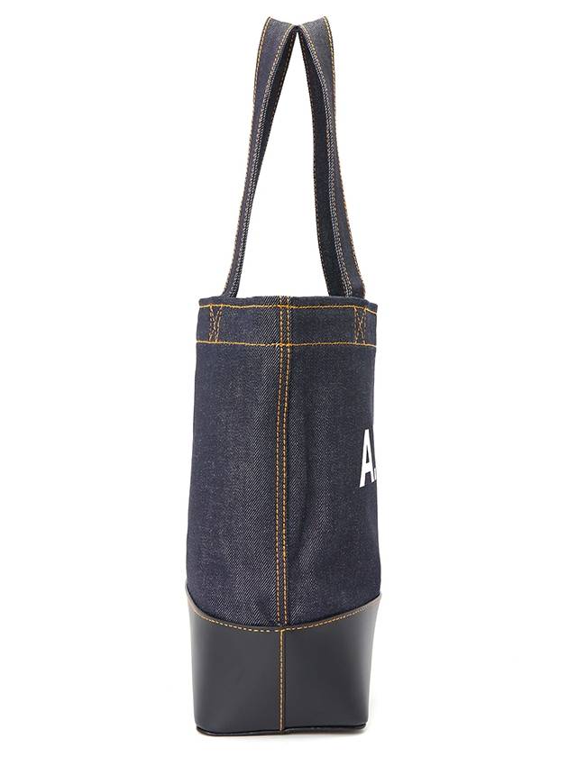 Logo Denim Axel Small Tote Bag Navy - A.P.C. - BALAAN 4