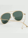 Eyewear Pilot Gold Metal Sunglaases Green - BALLY - BALAAN 5