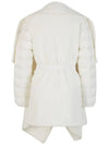 Wool Blend Padding Cape White - MONCLER - BALAAN 4