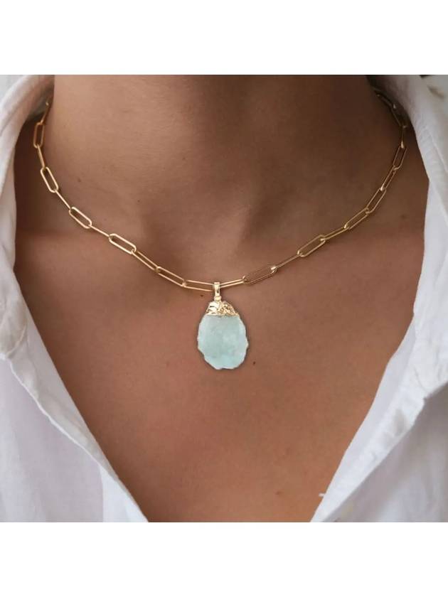 Stone Pendant CLASSICCONNECT AQUAMARINE - CRYSTAL HAZE - BALAAN 4