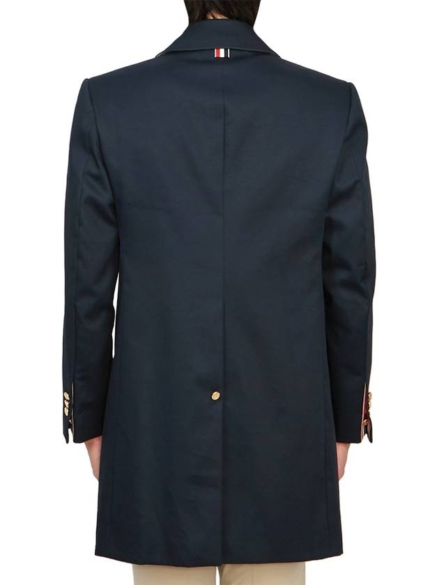 Men's Mackintosh Bal Collar Classic Single Coat Navy - THOM BROWNE - BALAAN 4