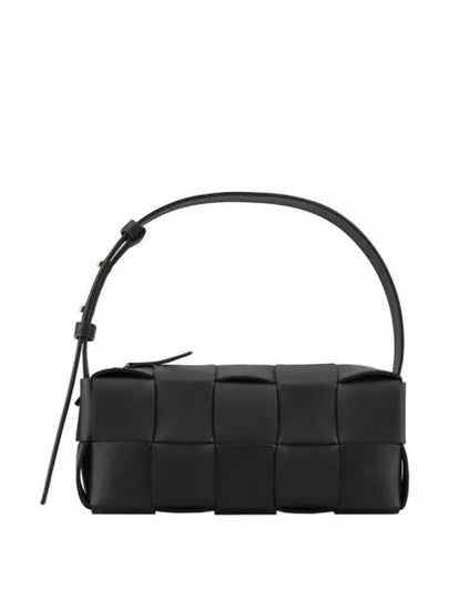 Brick Cassette Intrecciato Small Shoulder Bag Black - BOTTEGA VENETA - BALAAN 2