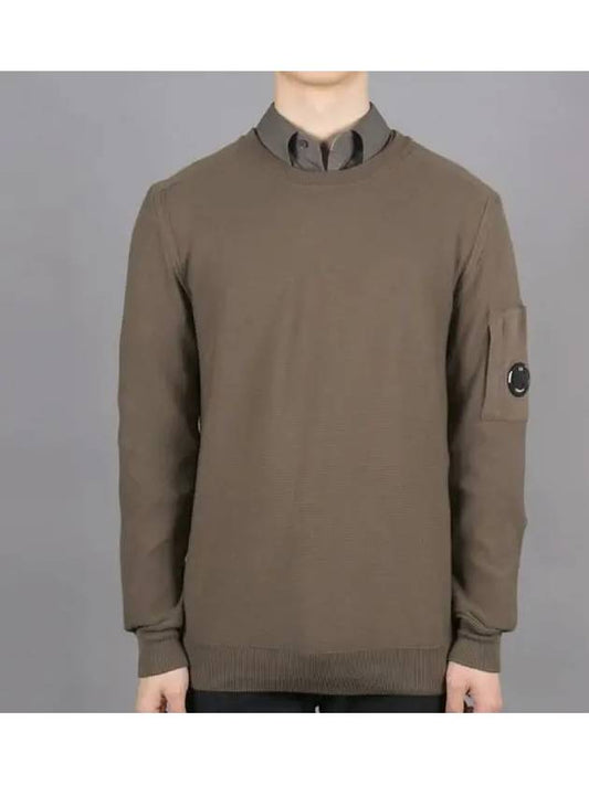 Sea Island Crew Neck Knit Top Brown - CP COMPANY - BALAAN 2