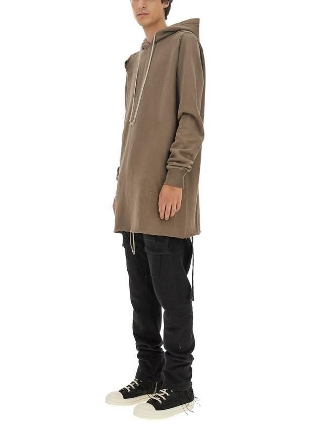 Cutout Drawstring Hoodie DU02C5294F - RICK OWENS - BALAAN 3