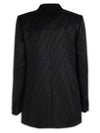 Logo Double Button Blazer Jacket Black - FENDI - BALAAN 3