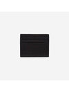 Ostrich Leather Card Wallet Black - PRADA - BALAAN 1