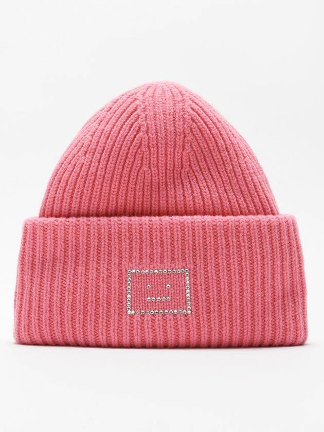 Face Applique Beanie Pink - ACNE STUDIOS - BALAAN 2