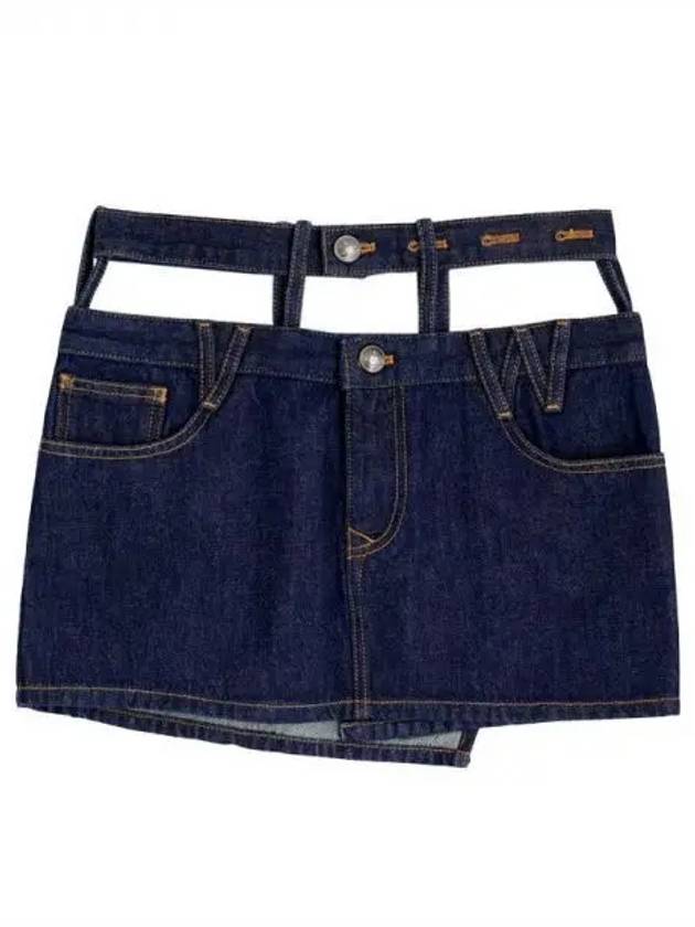 Vivienne Westwood double waist cutout denim skirt 270696 - VIVIENNE WESTWOOD - BALAAN 1