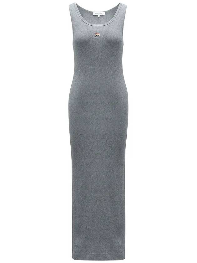 Baby Fox Ribbed Tank Long Dress Grey - MAISON KITSUNE - BALAAN 2