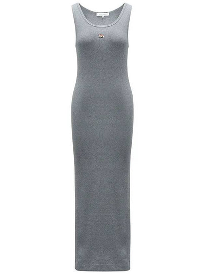 Baby Fox Ribbed Tank Long Dress Grey - MAISON KITSUNE - BALAAN 2