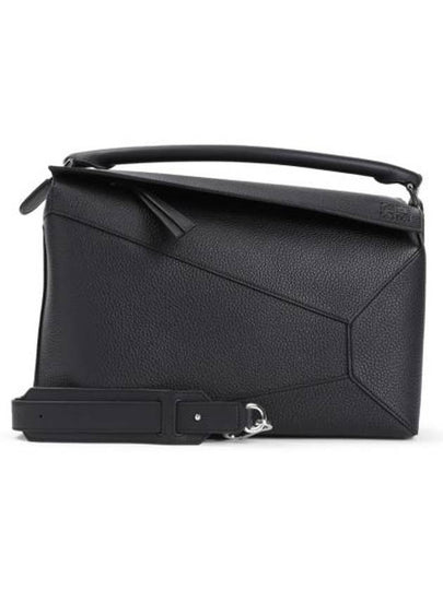 Large Puzzle Calfskin Cross Bag Black - LOEWE - BALAAN 2