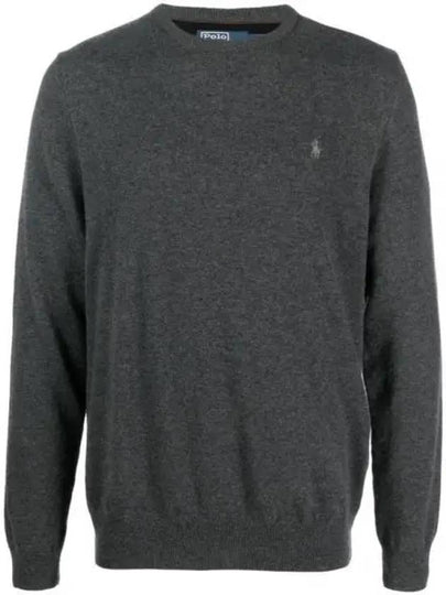 Logo Basic Pullover Knit Top Dark Grey - POLO RALPH LAUREN - BALAAN 2