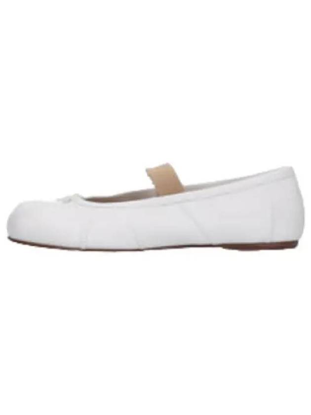 Tabi Ballerina Elastic Band Flat Shoes Ivory Nude - MAISON MARGIELA - BALAAN 1