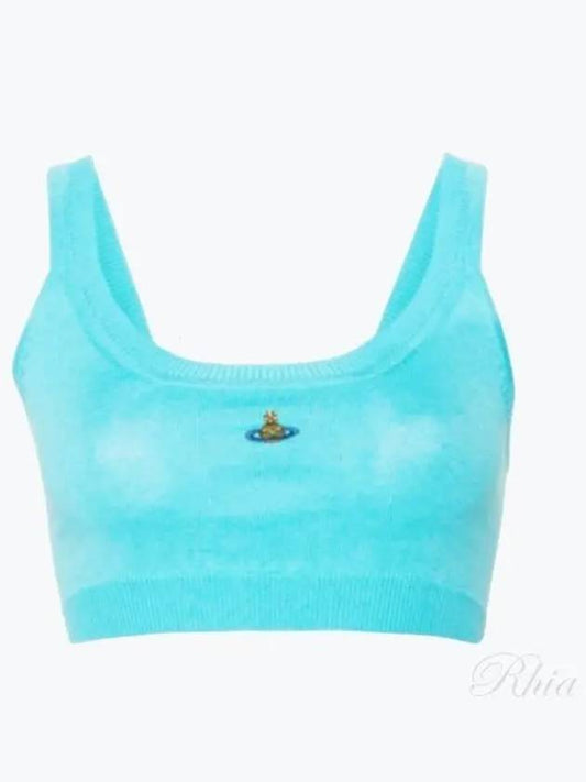 ORB Logo Knit Bra Blue - VIVIENNE WESTWOOD - BALAAN 2